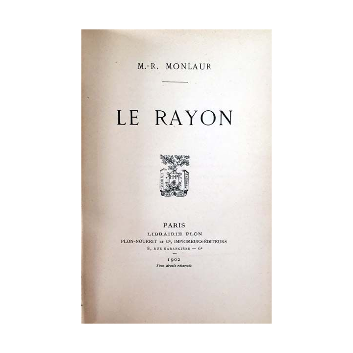 1. Le rayon de M.-R. Monlaur aux éditions Librairie Plon