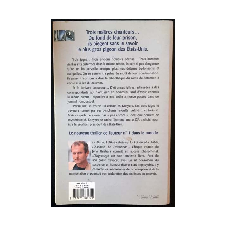 1. L'engrenage de John Grisham aux éditions Robert Laffont