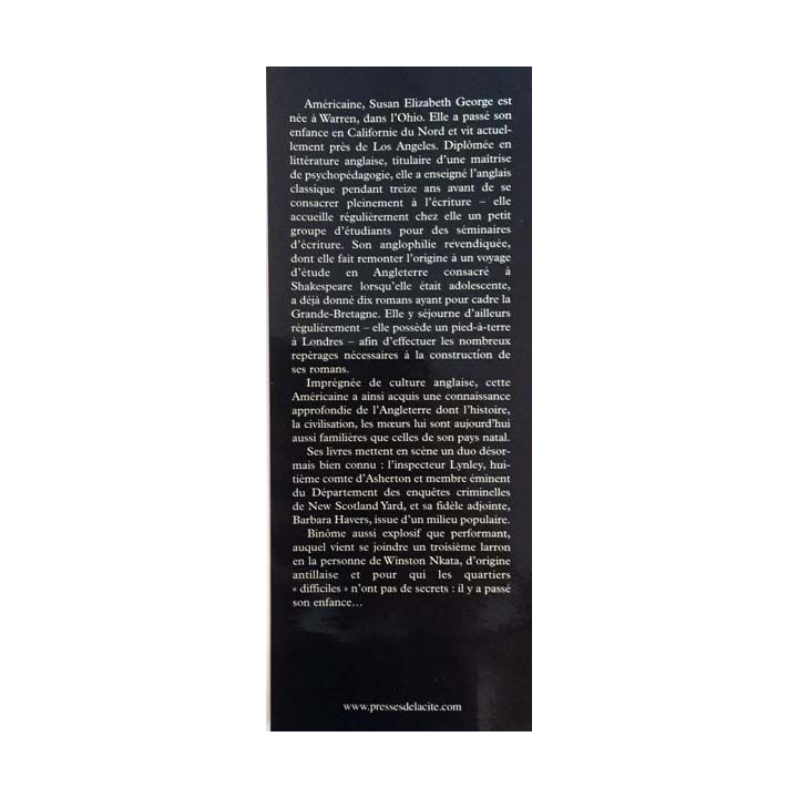 1. Mémoire infidèle de Elizabeth George aux éditions Presses de la cité