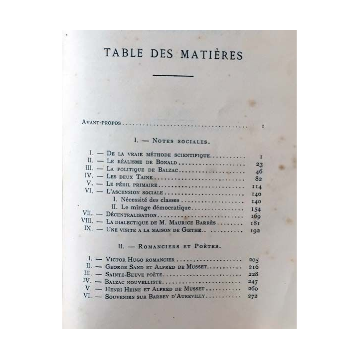 1. Sociologie et Littérature de Paul Bourget aux éditions Librairie Plon 1906