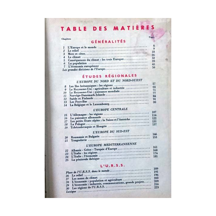 1. Géographie par A. Blanc 4ème aux éditions Hachette