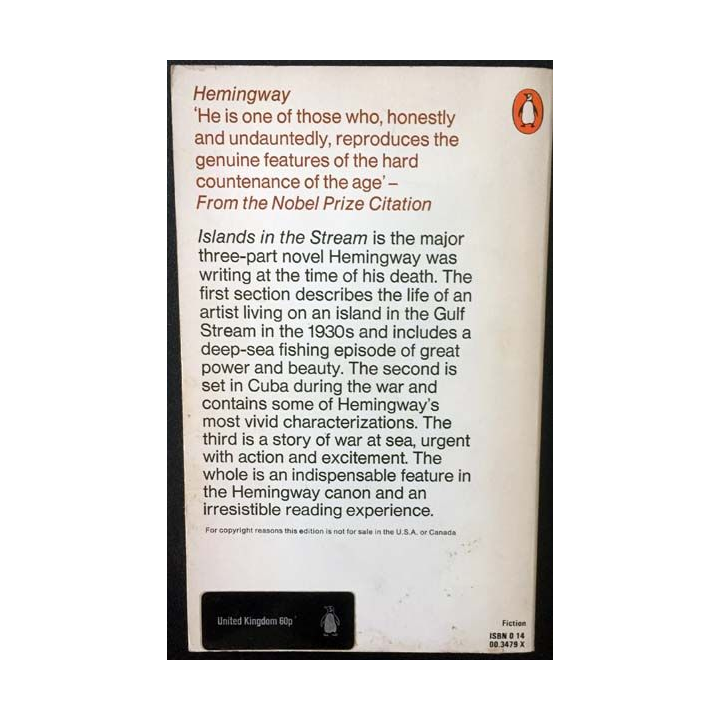 1. Islands in the Stream de Ernest Hemingway aux éditions Penguin books