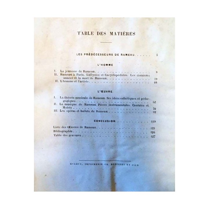 1. Rameau de Lionel de la Laurencie aux éditions Henri Laurens