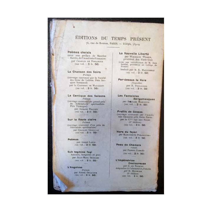 1. Les fiancés de Jéricho de Charles Boutin aux éditions Du temps présent 1913