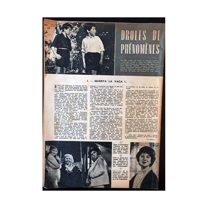1. Radio télévision cinéma n°477 - Dimanche 8 Mars 1959 Sophie Desmarets dans drôles de phénomènes