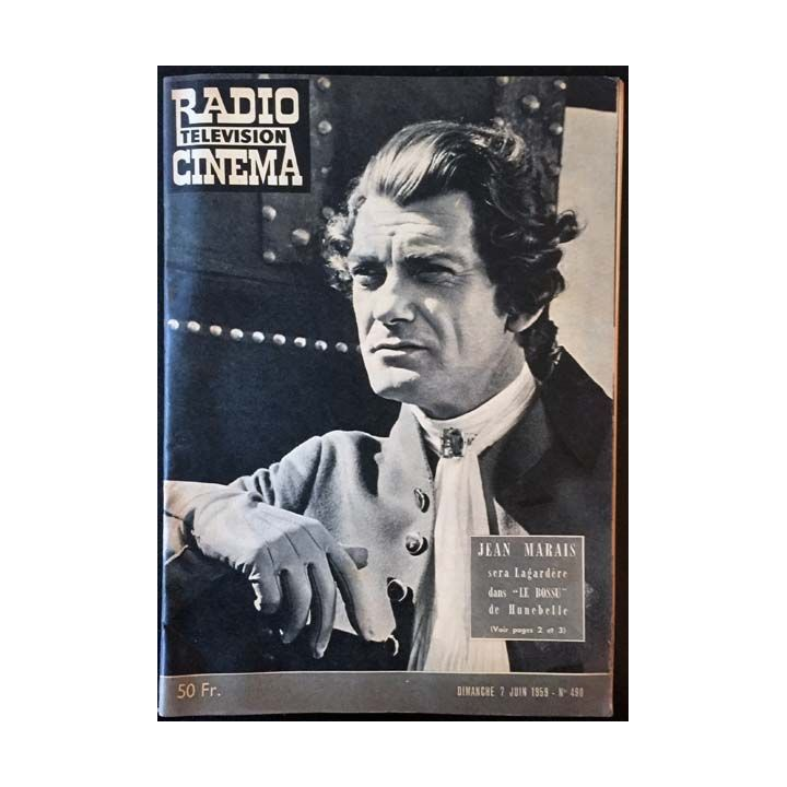1. Radio télévision cinéma n°490 - Dimanche 7 Juin 1959 Jean Marais sera Lagardère dans "Le bossu" de Hunebelle