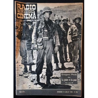 1. Radio télévision cinéma n°495 - Dimanche 12 juillet 1959 Gregory Peck dans La gloire et la peur