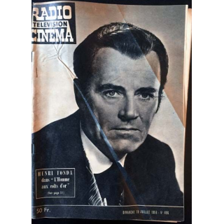 1. Radio télévision cinéma n°496 - Dimanche 19 juillet 1959 Henri Fonda dans "L'Homme aux colts d'or"