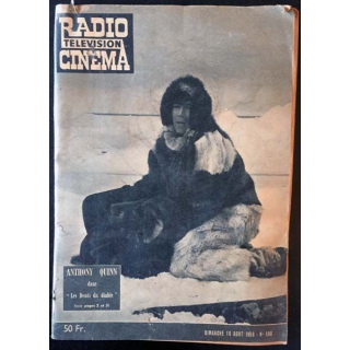 1. Radio télévision cinéma n°500 - Dimanche 16 Août 1959 Anthony Quinn dans "Les Dents du diable"