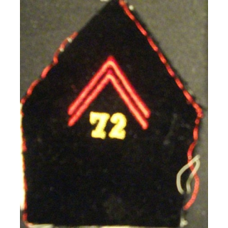SOUTACHE DU 72°RÉGIMENT DU GÉNIE CADRE EN CANNETILLE