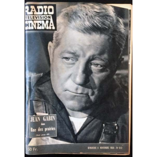 1. Radio télévision cinéma n°512 - Dimanche 8 Novembre 1959 Jean Gabin dans Rue des prairies