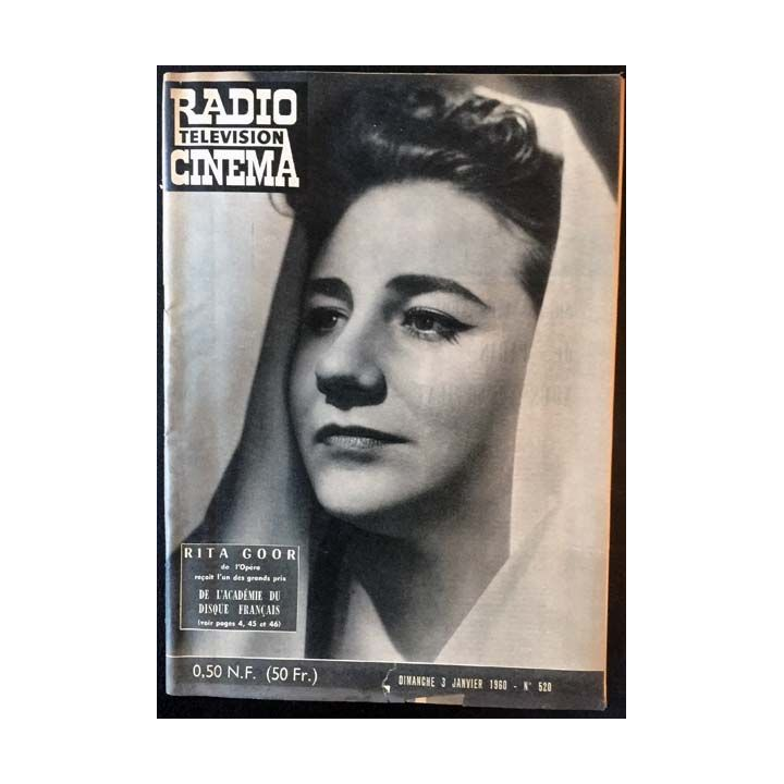 1. Radio télévision cinéma n°520 - Dimanche 3 Janvier 1960