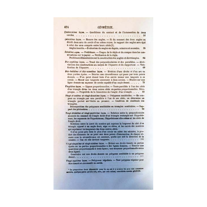 1. Éléments de géométrie rédigés d'après les programmes de l'enseignement scientifique des lycées de A. Amiot