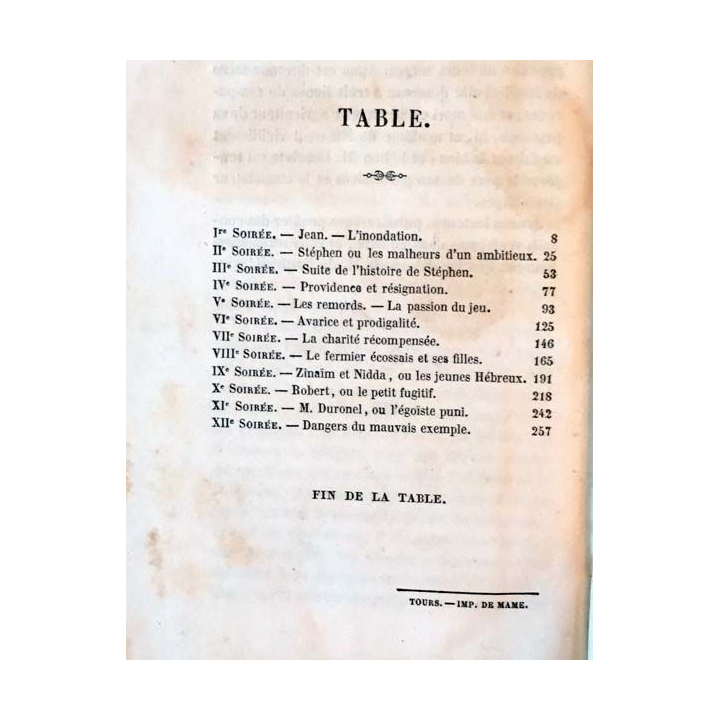 1. Les récits du château de M. B. D'Exauvillez aux éditions Mame 1845