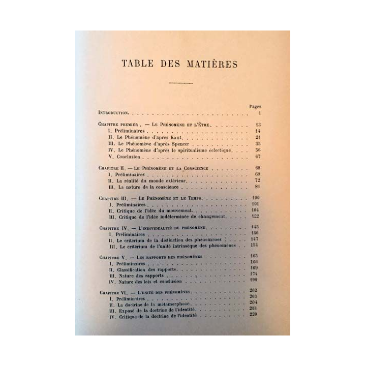 1. L'idée du phénomène étude analytique et critique de Émile Boirac aux éditions Félix Alcan 1894