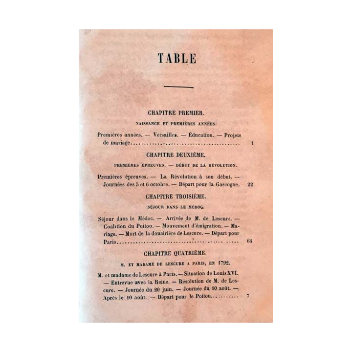 1. Vie de madame la marquise de La Rochejaquelein de M. Alfred Nettement aux éditions ques Lecoffre 1865