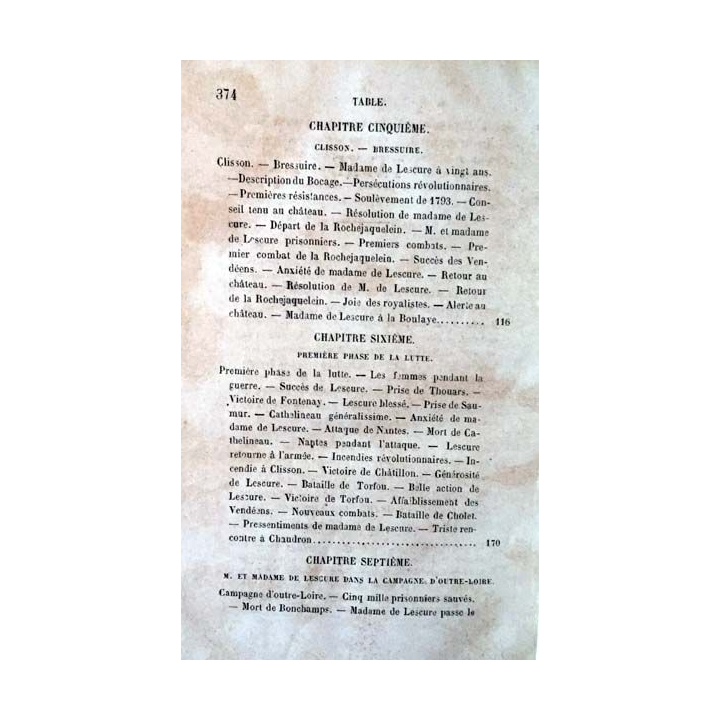 1. Vie de madame la marquise de La Rochejaquelein de M. Alfred Nettement aux éditions ques Lecoffre 1865
