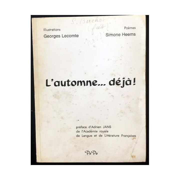 1. L'automne... déjà ! de Simone Heems aux éditions Pe Po
