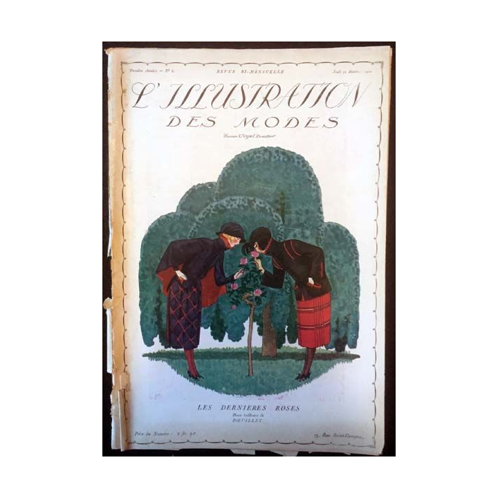 1. L'illustration des modes n°1 - Jeudi 21 Octobre 1920 Les dernières roses deux tailleurs de Douillet