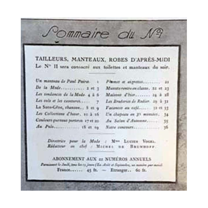 1. L'illustration des modes n°1 - Jeudi 21 Octobre 1920 Les dernières roses deux tailleurs de Douillet
