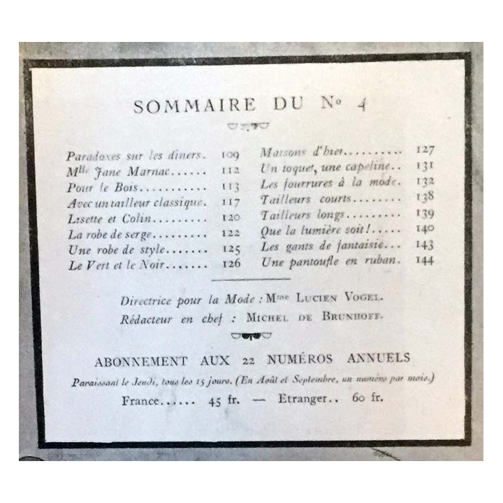 1. L'illustration des modes n°4 - Jeudi 2 Décembre 1920 Le baise-main