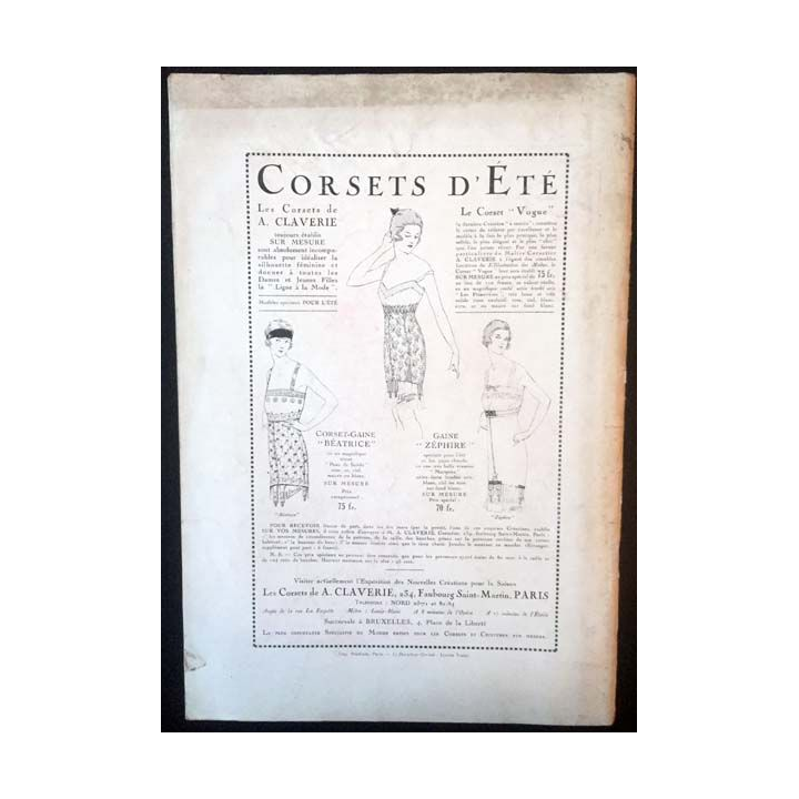 1. L'illustration ou Le Jardin des Modes n°30 - 15 Juillet 1922 Le pigeonnier vert