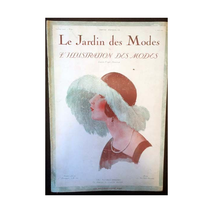 1. Le Jardin des Modes n°37 - 15 Aout 1922 Les plumes vertes