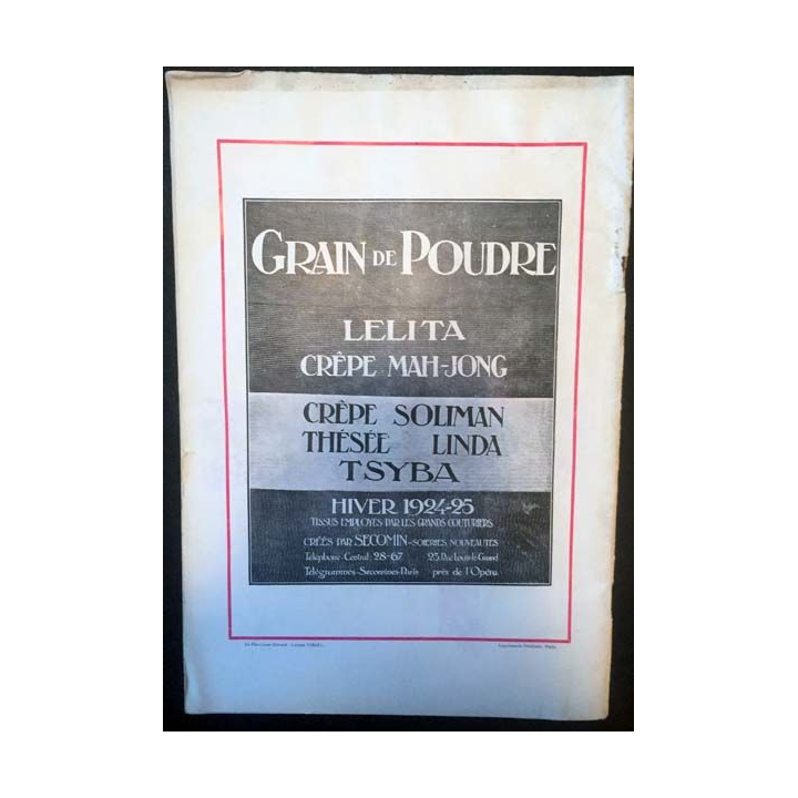 1. Le Jardin des Modes n°61 - 15 Aout 1924 La commode de laque