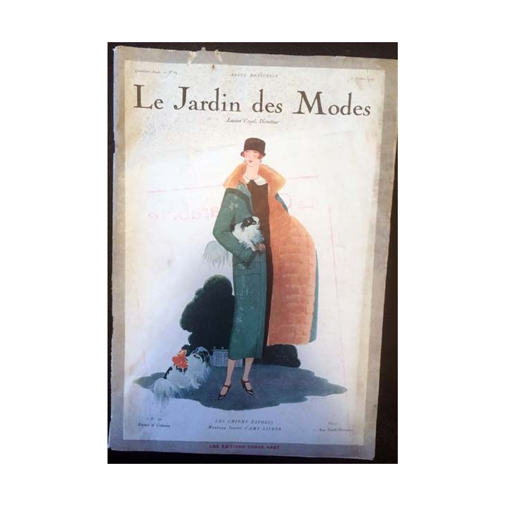 1. Le Jardin des Modes n°63 - 15 Octobre 1924 Les chiens favoris