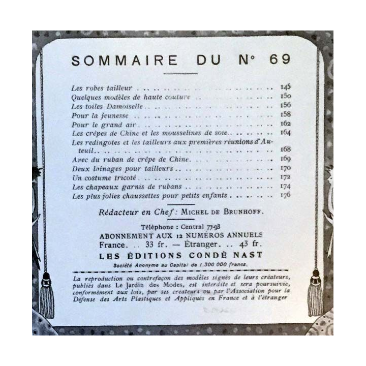 1. Le Jardin des Modes n°69 - 15 Avril 1925 A l'ombre de l'arbre en fleur