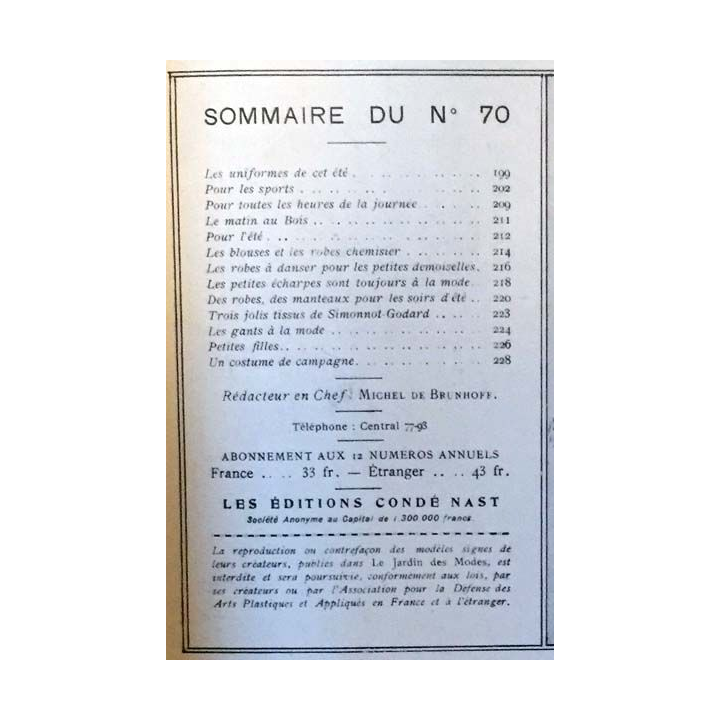 1. Le Jardin des Modes n°70 - 15 Mai 1925 Au paddock
