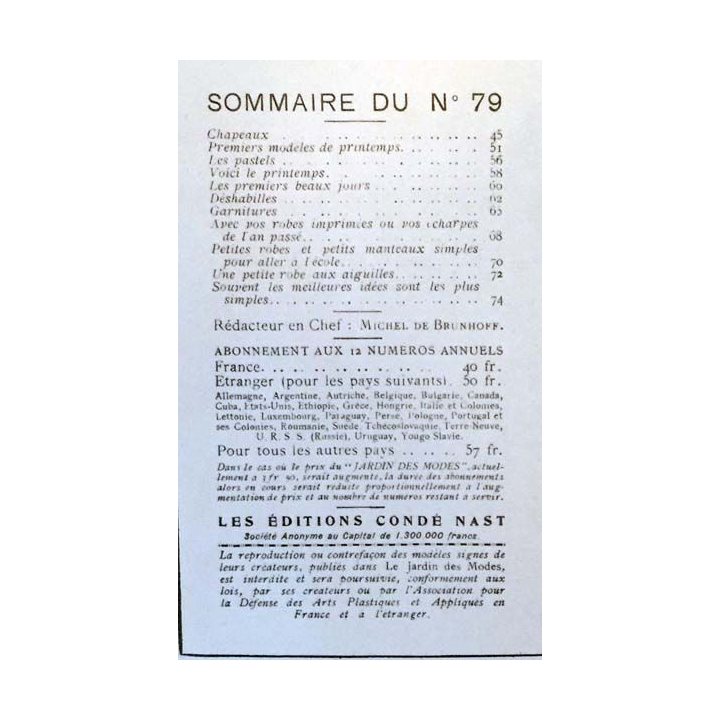 1. Le Jardin des Modes n°79 - 15 Février 1926 Lequel choisir ?