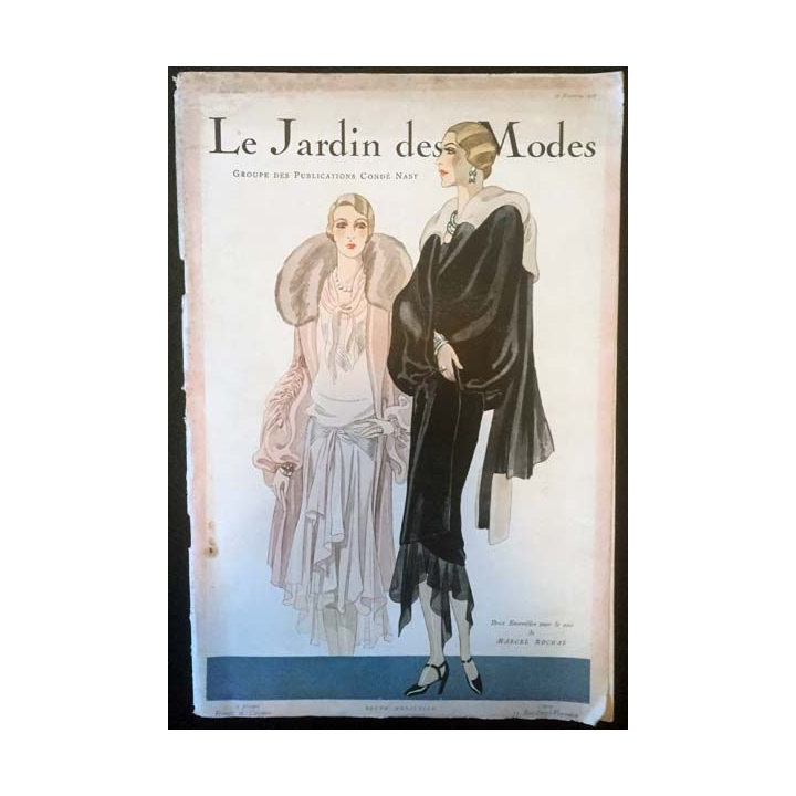 1. Le Jardin des Modes n°112 - 15 Novembre 1928 Deux ensemble pour le soir de Marcel Rochas