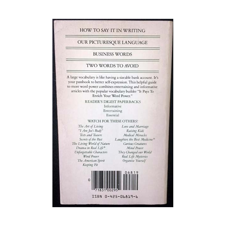 1. Super Word Power aux éditions A berkley / Reader's Digest Book