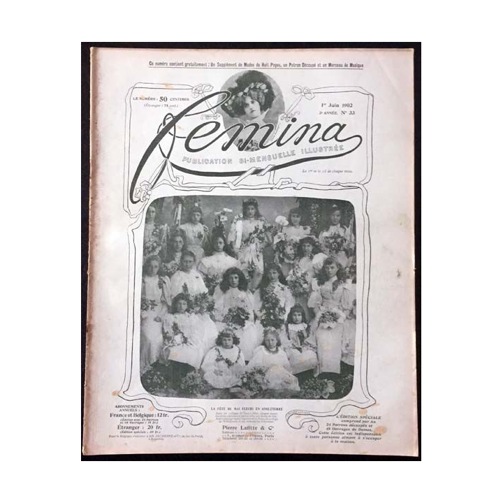 1. Femina n°33 - 1er Juin 1902 aux éditions Pierre Lafitte & Cie