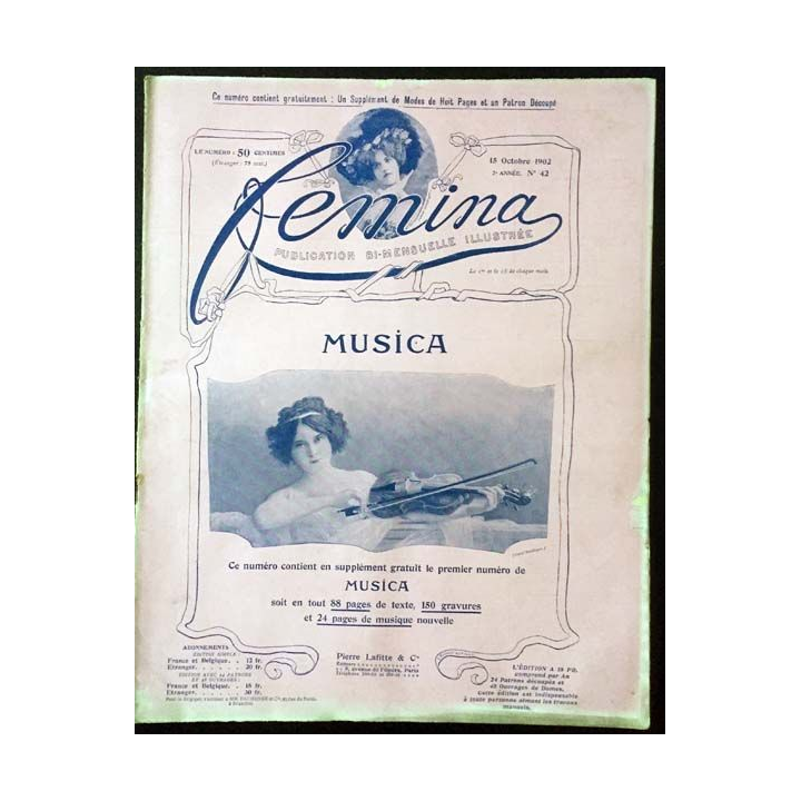 1. Femina n°42 - 15 Octobre 1902 aux éditions Pierre Lafitte & Cie
