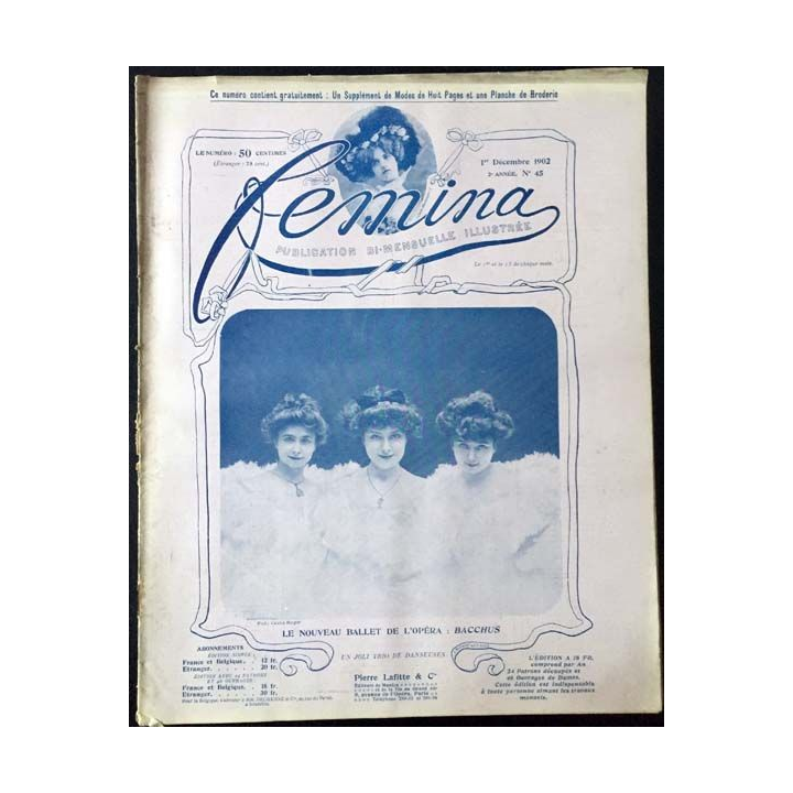 1. Femina n°45 - 1er Décembre 1902 aux éditions Pierre Lafitte & Cie