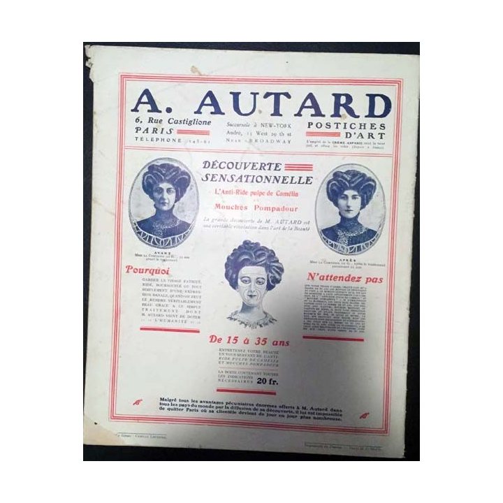 1. Femina n°181 - 1er Août 1908 aux éditions Pierre Lafitte & Cie