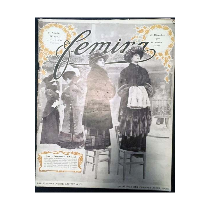 1. Femina n°190 - 15 Décembre 1908 aux éditions Pierre Lafitte & Cie