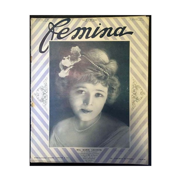1. Femina n°257 - 1er Octobre 1911 aux éditions Pierre Lafitte & Cie