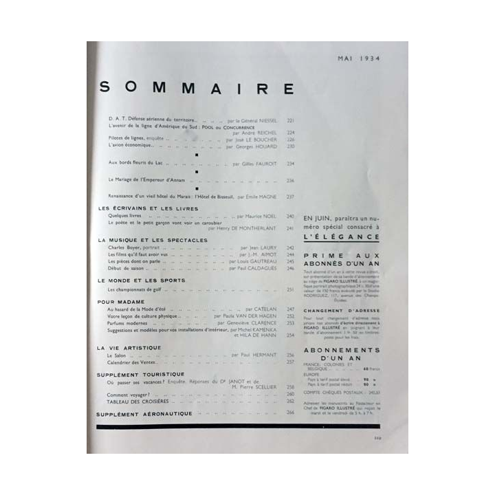 1. Revue mensuelle Figaro illustré Mai 1934