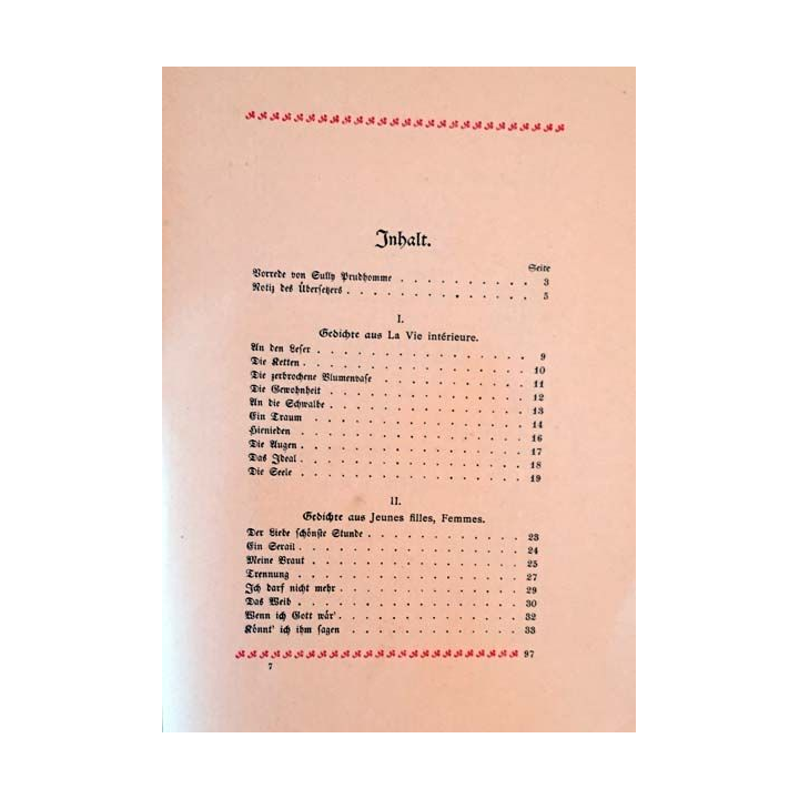 1. Sully prudhomme's Gedichte in Deutschen Dersen de J. Schnitzler aux éditions Paul Ollendorff Verlag