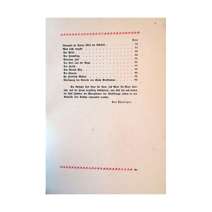 1. Sully prudhomme's Gedichte in Deutschen Dersen de J. Schnitzler aux éditions Paul Ollendorff Verlag