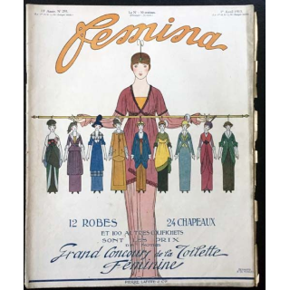 1. Femina n°293 - 1er Avril 1913 aux éditions Pierre Lafitte & Cie