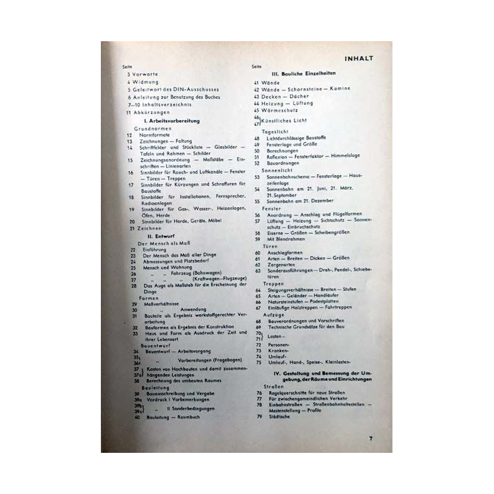 1. Bau-Entwurfslehre de Ernst Neufert aux éditions Bauwelt-Verlag 1943