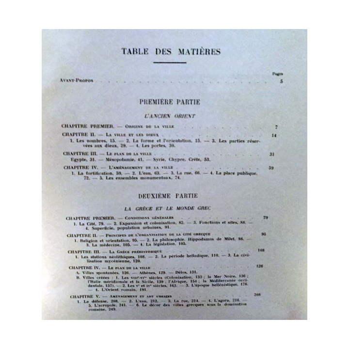 1. Histoire de l'urbanisme Antiquité de P. Lavedan et J. Hugueney aux éditions H. Laurens