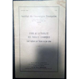 1. Étude de la fragilité des produits céramiques - Leur rupture par flexion ou par choc Juillet 1935 n°8