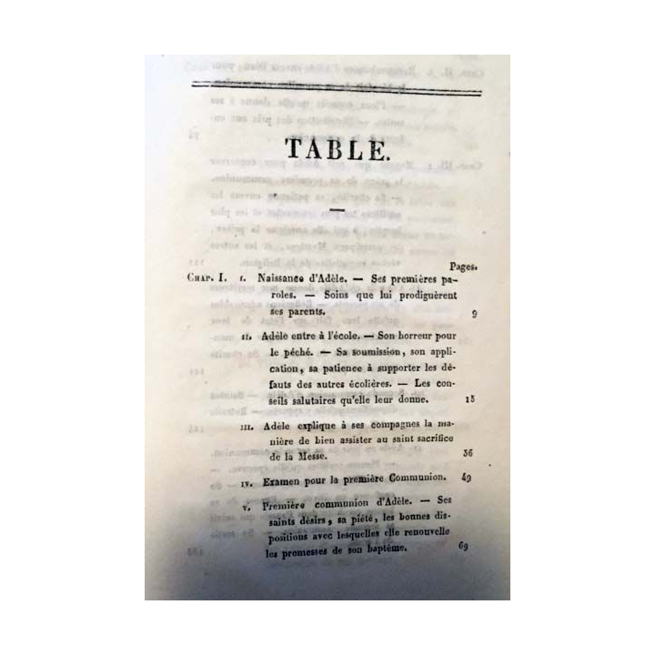 1. Adèle ou la pieuse villageoise aux éditions L. Lefort 1837