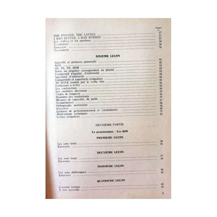 1. Cours d'anglais à l'usage des radio-amateur de L. Sigrand aux éditions Techniques & scientifiques française