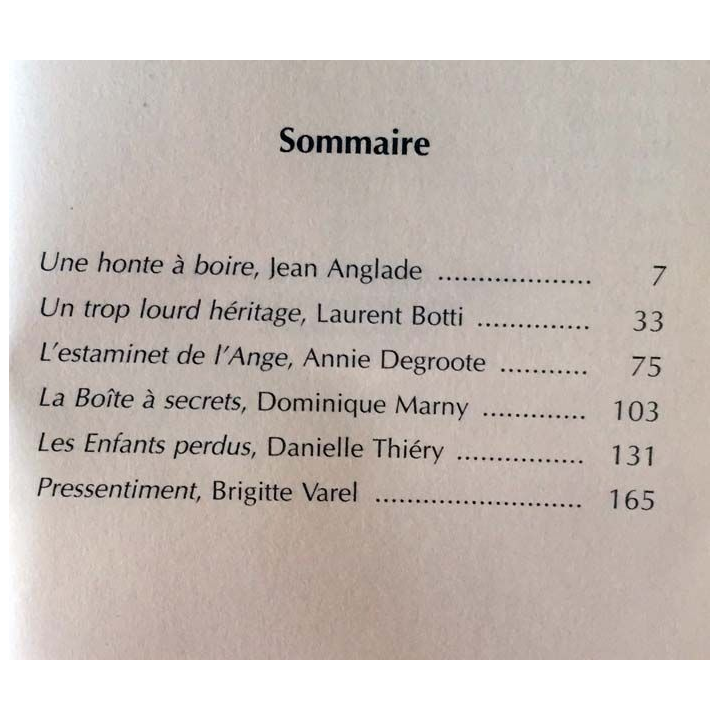 1. Histoires de... Six nouvelles inédites aux éditions France loisirs